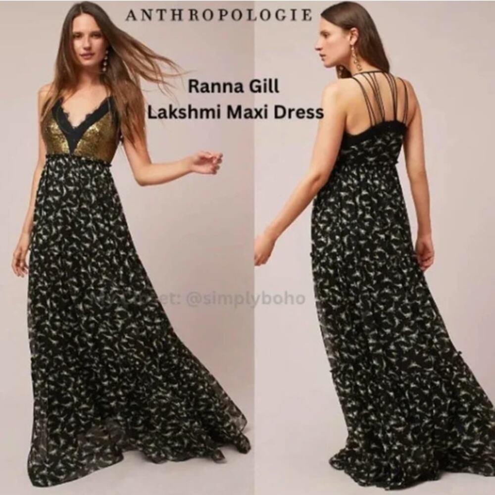 ANTHROPOLOGIE - RANNA GILL - Lakshmi Maxi Dress | SIZE 8